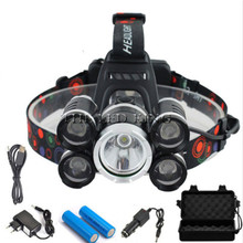 40000 Lums Ultra Bright Headlamp 5*T6 L2 V6 LED Headlight 4 mode Zoom Head lamp Rechargeable Forehead Light Use 2*18650 Battery 2024 - buy cheap