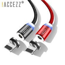 ! Магнитный зарядный кабель ACCEZZ 3 в 1 для iPhone XS, XR, 8 Plus, зарядный Шнур Micro USB Type-C для Samsung S9, линия 1/2 м 2024 - купить недорого