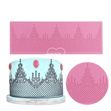 Mom&Pea GX136 Free Shipping Silicone Lace Mold Big Size Cake Decoration Fondant Cake 3D Mold Food Grade Silicone Mould 2024 - buy cheap