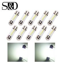 10pcs C5W Led Bulbs 41mm 39mm 36mm 31mm COB Car Interior Festoon Dome Reading Light Source White Side License plate Lamp 12V 2024 - buy cheap