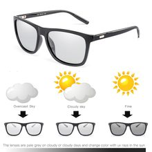 New Men Outdoor Driving Photochromic Sunglasses Photochromic Men Polarized Chameleon Discoloration Polaroid Sun Glasses Square 2024 - buy cheap