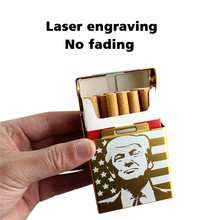 Cajas de cigarrillos con tapa magnética, accesorios para fumar, patrón Trump, 2019 2024 - compra barato