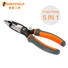 Freeshipping SHEFFIELD 8 inches 5-in-1 Multifunctional electrician needle nose pliers ,Wire Stripper ,Cutter ,Crimping pliers 2024 - buy cheap