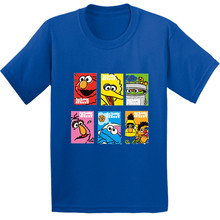 Camiseta desenhos animados rua sesame, camiseta para crianças meninos/meninas, bolinho, monstro e elmo, roupas engraçadas de bebê, gkt270 2024 - compre barato