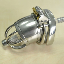 Aço inoxidável anti-off chastity gaiola com cateter uretral plugs pênis brinquedos sexuais para homens bdsm bondage chastity cbt dispositivo 2024 - compre barato