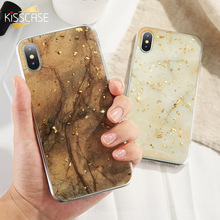 KISSCASE, carcasa suave de TPU para iPhone XR X XS MAX, lujosa funda de silicona TPU Ultra suave dorada para iPhone 7 6 6S 8 Plus 5 5S SE 2024 - compra barato