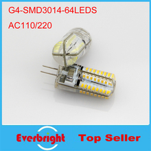 10 pcs/lot High Power G4 64 leds SMD 3014 7W Led Bulb Light Crystal Lamp Corn 360 Degree AC110V/220V Cool White/Warm White 2024 - buy cheap