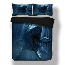 Shark Diseño de dinosaurio-ropa de cama doble king y queen, funda nórdica, juego de cama completo 2024 - compra barato