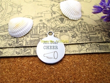 Charms de acero inoxidable "CHEER", 5 estilos para elegir, colgantes, 10 Uds. 2024 - compra barato