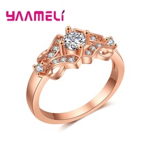 Beauty Girl-anillo de oro de diseño elegante Rosa bonita para mujer, joyería para mujer, accesorios para vestido de fiesta de cóctel 2024 - compra barato