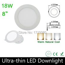 10 pcs/lot Ultra thin design 18W LED panel light round LED Recessed ceiling light natural white flat lighting lamp Via DHL 2024 - buy cheap