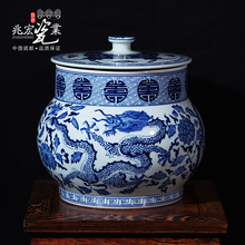 Jingdezhen-muebles para el hogar de porcelana antigua, artículos antiguos, boutique, color azul y blanco 2024 - compra barato