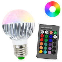E27 16 Color Magic 7W 85-265V Smart 24key IR Remote Control holiday Dimmable Stage Light LED Night Light Lamp 2024 - buy cheap