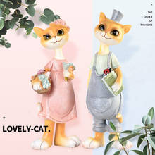 DMLS Creative Wedding Gift Cute Lover Book Cat Figurines Lovely Kitty Resin Toy Artware Home Decor 2 pcs/set Free Shipping 2024 - buy cheap