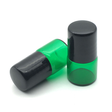 Botella de vidrio vacía de 1cc, frasco de Perfume verde enrollable, contenedor de muestra de aceite esencial, 1ml 2024 - compra barato