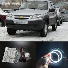 Hochitech-luz led de anjo para chevrolet niva, cor branca super brilhante, lâmpadas diurnas, chevrolet niva 2009 a 2013 2024 - compre barato