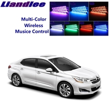 LiandLee Car Glow Interior Floor Decorative Atmosphere Seats Accent Ambient Neon light For Citroen C Elysee 2024 - buy cheap