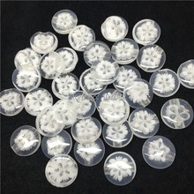 200pcs/lot 14mm White Shiny Round Resin Buttons 2-Hole Sewing Buttons With Flower Design Inside For Scrapbooking 2024 - buy cheap