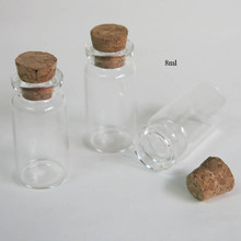 Botella de vidrio transparente con corcho, viales de vidrio Para muestra, botella con corcho, 8cc, 22x45x100mm, 12,5x8ml 2024 - compra barato