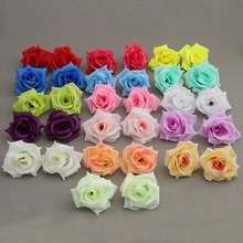 Cabezas de Flores de rosas artificiales, lote de 10 Uds. De 8cm, para manualidades, decoración de fiesta de cumpleaños 2024 - compra barato