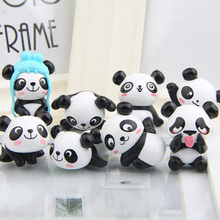 (Set Of 8) Little Action Figures Cute Panda Figures Animals Hot Doll Pet Collection Yard Decor Potted Plant Dolls Toys 2024 - buy cheap