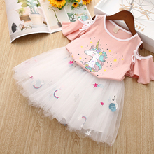 Girls Clothing Sets 2020 Summer Cute Princess Girl Cartoon T-shirt + Embroidery Dress 2PCS Set Clothing For Children Dress 2024 - buy cheap