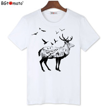 BGtomato 2022 owl tshirt cool animals streetwear Original brand casual t-shirt hip hop t shirt men clothes harajuku 2024 - buy cheap
