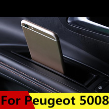 Car Door Armrest Storage Box Container Phone Holder Armrest Storage Box Bin Container Car-Styling For Peugeot 5008 2017-2019 2024 - buy cheap