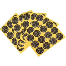 Pegatinas redondas de bronce para manualidades, etiquetas de sellado para embalaje de pasteles hechos a mano, pegatinas de regalo para hornear, color negro, lote de 1200 Uds. 2024 - compra barato