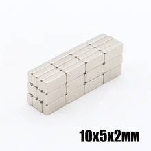 Imanes rectangulares de neodimio súper fuertes, imanes de neodimio de 100 piezas, 10mm x 5mm x 3mm, N35, NdFeB, 10x5x3mm 2024 - compra barato