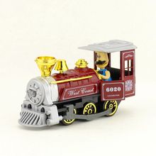 New Diecast Metal Model/Classical Steam Train Toy Car/With light and sound/Pull back/For children's gift/Educational Collection 2024 - buy cheap