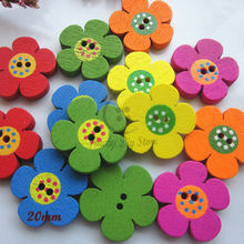 Botones de costura de 20mm, surtido de flor de colores mixtos brillantes, botones decorativos para artesanía, accesorios de libro de recuerdos, 100 Uds. 2024 - compra barato