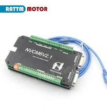 Устройство управления ЧПУ 6 осей NVCM6V2.1 125 кГц MACH3 USB карта управления движением для серводвигателя шагового двигателя и USB-кабеля 2024 - купить недорого