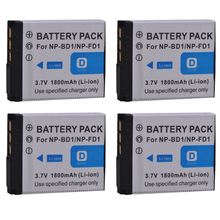 PowerTrust-Batería de 1800mAh NP-BD1 NP BD1 NP FD1 BD1 FD1 para Sony T300 TX1 T900 T700 T500 T200 T77 T900 T90 T70 T2, 4 Uds. 2024 - compra barato