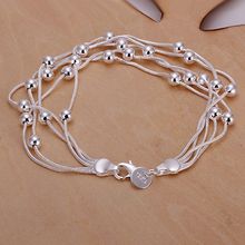 Awoa jnva-pulsera de cuentas de luz de cinco líneas, joyería chapada en plata H234, 925 2024 - compra barato