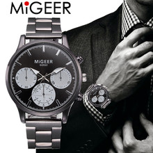 Модные Мужские Аналоговые кварцевые наручные часы с кристаллами из нержавеющей стали, часы-браслет, мужские роскошные часы от ведущего бренда, relogio masculino 2024 - купить недорого