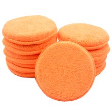 Almohadillas aplicadoras de cera para coche, esponja de pulido de microfibra suave, elimina la cera, para el cuidado de la pintura limpia, Color naranja, 10 Uds. 2024 - compra barato