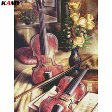 5D DIY diamond painting cross stitch violin Full Square Diamond embroidery Needlework Rhinestone Mosaic decor 2024 - buy cheap