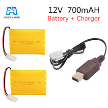 2/3pcs 12v 700mah NI-CD battery with 5in1 cable 12 V 700 mah for RC boat car tank electric toys lighting aa rechargeable battery 2024 - buy cheap