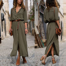 Women Dress Sexy Boho Long Evening Party Casual Long Sleeve V neck Summer Beach Maxi Dress Streetwear Vestidos 2024 - buy cheap