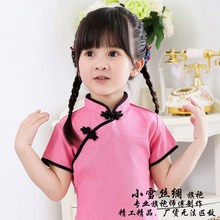 Vestido tradicional chino de princesa para niñas, ropa de Qipao de verano, Cheongsam, vestidos de niñas pequeñas 2024 - compra barato
