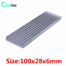 (30pcs/lot)  100x28x6mm Aluminum heatsink radiator heat sink for chip LED cooling 2024 - buy cheap