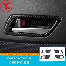 YCSUNZ carbon car interior door handle protector for toyota c-hr accessories ABS parts For toyota chr 2018 2017 2019 accessories 2024 - buy cheap