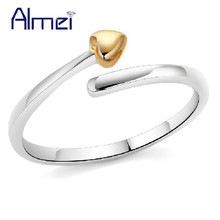Almei 15%Off Love Big Fashion Finger Rings for Women Girls Gift Adjustable Heart Jewelry 2017 New Trendy Anillos Female J050 2024 - buy cheap