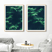 Настенная живопись на холсте свежие зеленые экологические растения листья скандинавские плакаты и принты настенные картинки для гостиной спальни 2024 - купить недорого