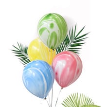 Balões de mármore de ágata com veias, balão de ar de látex colorido para casamento, chá de bebê, decoração de aniversário de crianças, suprimentos de festa com 10 peças 2024 - compre barato