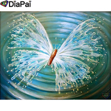 DIAPAI-pintura de diamante 5D DIY, cuadro de "mariposa de agua", bordado de diamantes de imitación, decoración del hogar, A26342 2024 - compra barato