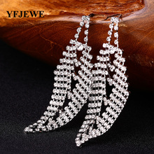YFJEWE New Arrive Women Wedding Accessories Big tassel vintage sparkling crystal earrings rhinestone  ultra long earrings #E208 2024 - buy cheap