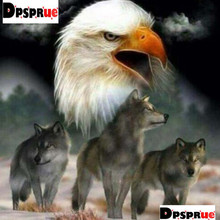 Dpsprue Full 5d Diy Diamond Painting Cross Stitch Animal Wolf Diamond Embroidery Kit Mosaic Home Wall Artworks Decor Gift 012 2024 - buy cheap