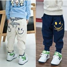 2018 Fashion Boys Harem Pants Children Casual Trousers Happy Smile Denim Kids Boots Pant Boys Clothes Autumn Winter 90-130 Hot 2024 - buy cheap